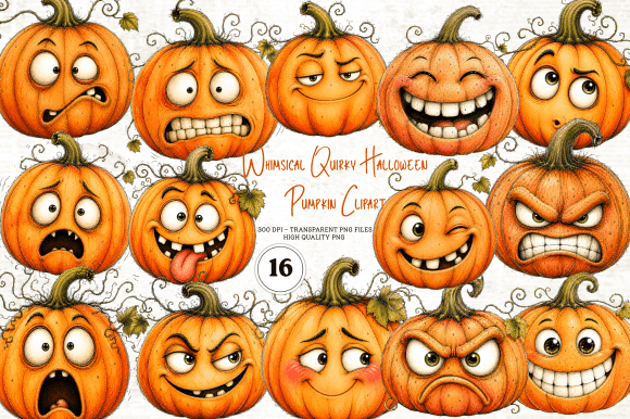 Download Whimsical Quirky Halloween Pumpkin PNG - Pumpkin png Collection