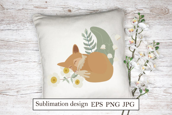 Download Scandi Nordic Style Sleeping Fox Clipart - Fox clipart Collection