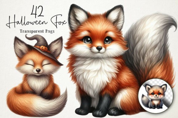 Download Cute Halloween Fox Clipart PNG - Fox clipart Collection