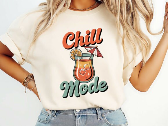 Download Chill Mode Summer Drink PNG T-Shirt - Drink Collection