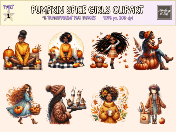 Download Pumpkin Spice Girls Clipart - Premium Resources