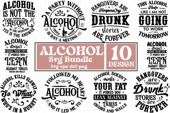 Download Alcohol Svg Bundle |Drinking Svg |Wine - Drink Collection
