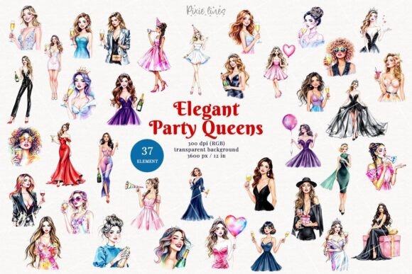 Download Elegant Party Girls Bundle - Premium Resources