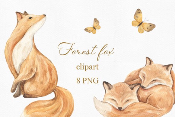 Download Watercolor Hand Painted Fox Clipart - Fox clipart Collection