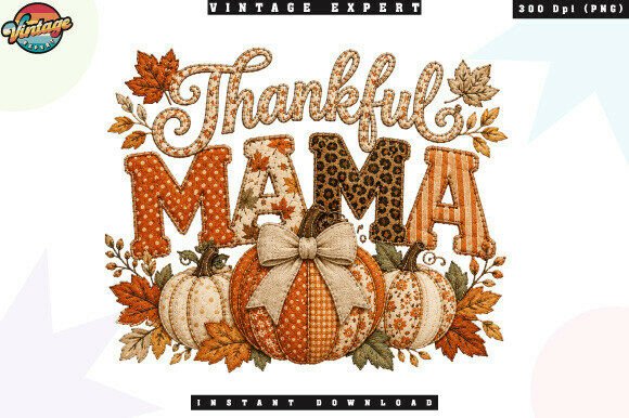 Download Thankful Mama Patchwork Pumpkin PNG - Pumpkin png Collection